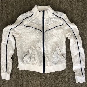 Free People Eyelet Bomber Jacket